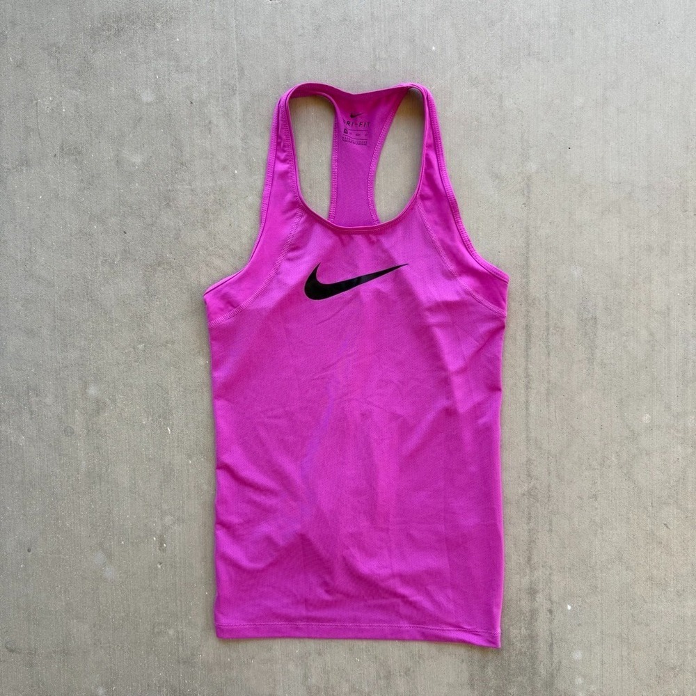 Nike Dri-FIT Tank Top Womens XS Pink Racerback Athletic Workout Running Shirt